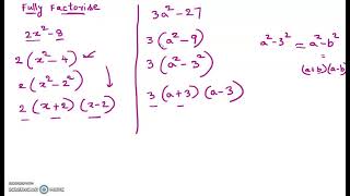 Factorise 2X^2 - 8