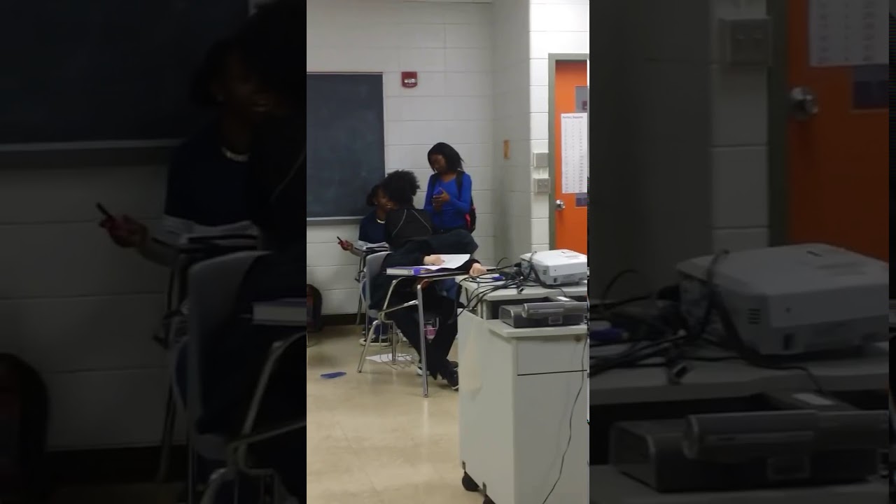 Kid throws desk at girl YouTube