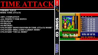 Sonic CD [Japan] (Sega Mega CD) - (Longplay | Time Attack Mode | 100% Completion)