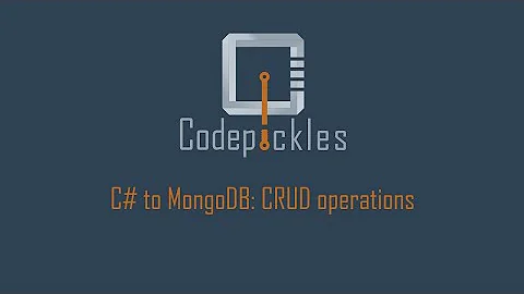 C# to mongoDB : CRUD operations