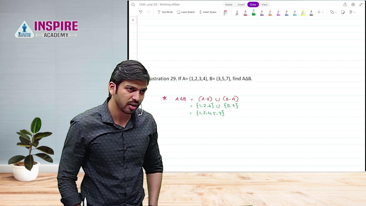 CMA Foundation Maths Lec 6 | Sets Theory and Venn Diagrams | June 26 Attempt |Prof Shubham Agarwal