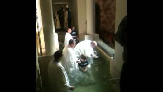 Ryan getting baptized