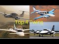 Top 4 Twin Engine Aircraft