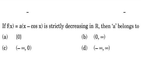 if f(x)=a(1-x) is strictly decreasing in R then a belongs to #cbseclass12