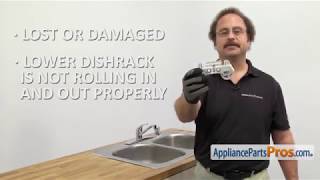 How To: Whirlpool/KitchenAid/Maytag Lower Dishrack Wheel Assembly WP8268645