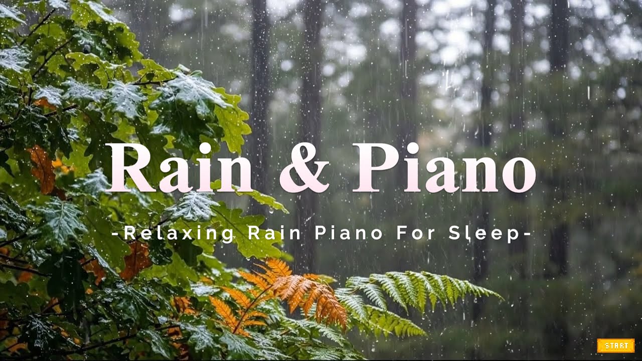 Fall Asleep Fast with Calm Piano Music and Gentle Rain | Deep Sleep Therapy
