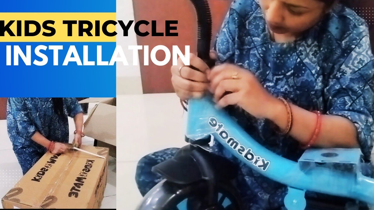 Kidsmate tricycle with parental push Handle||unboxing||Installation step by step|happy baby👶