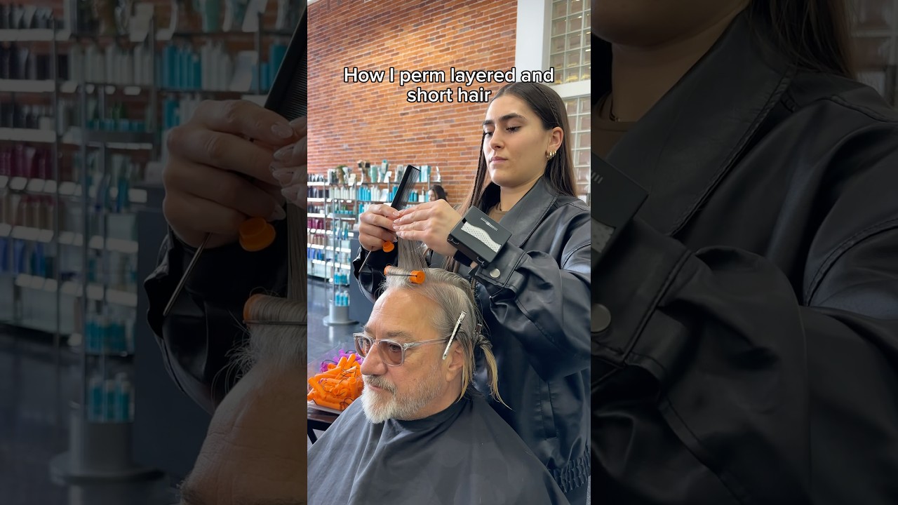 How I perm layers and short hair 