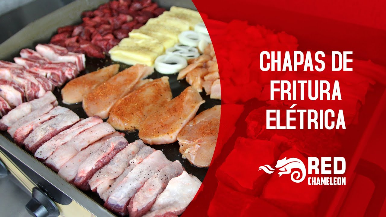 Chapa de Fritura Elétrica 80cm 220V | RED Chameleon