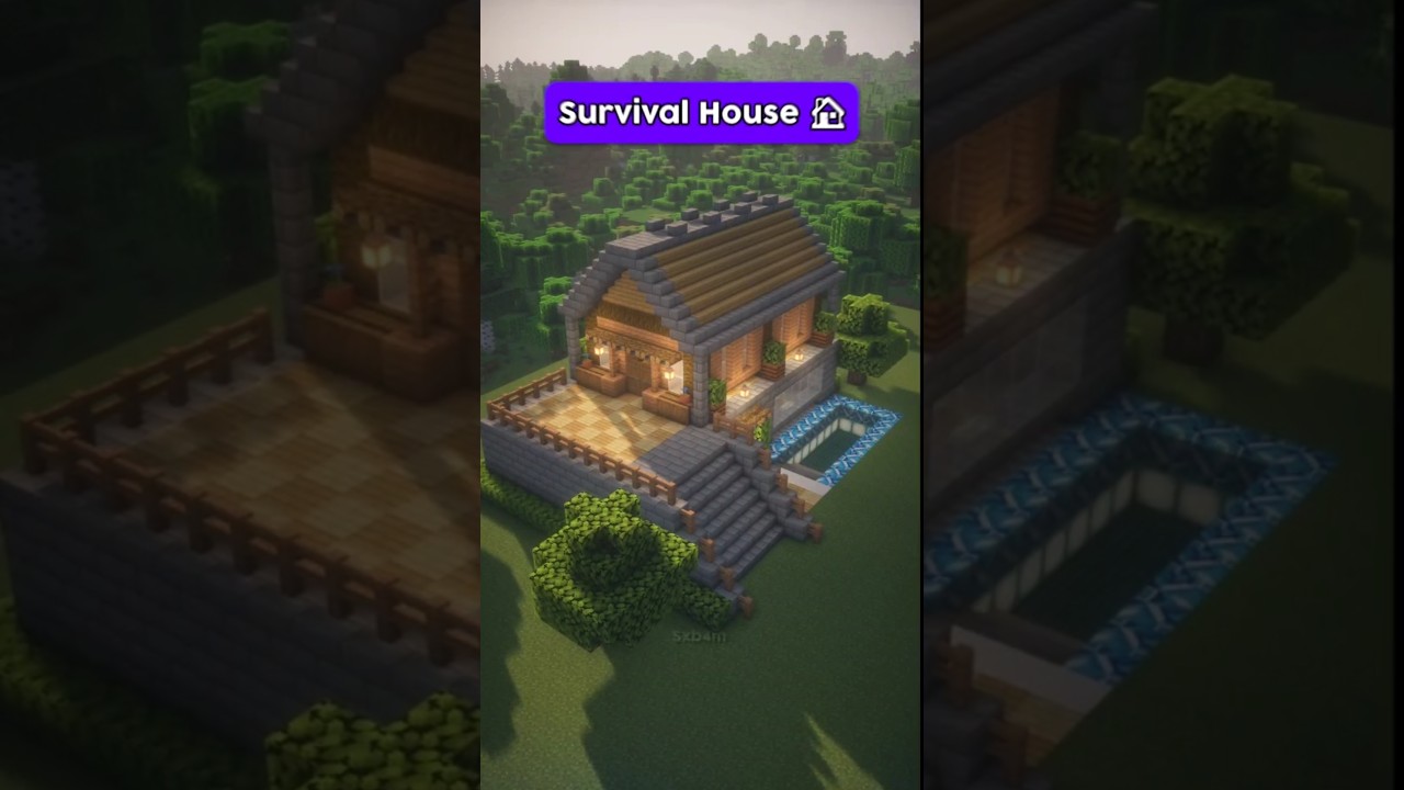 Survival house 🏠 #minecraft