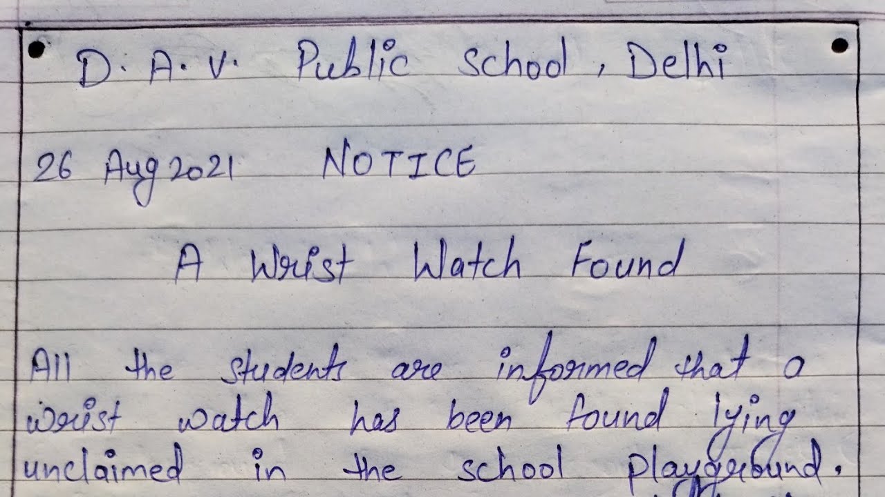 Write Notice On Wrist Watch Found Ll Notice On Found A Wrist Watch Ll Write Notice On Wrist Watch Found Ll Notice On Found A Wrist Watch Ll