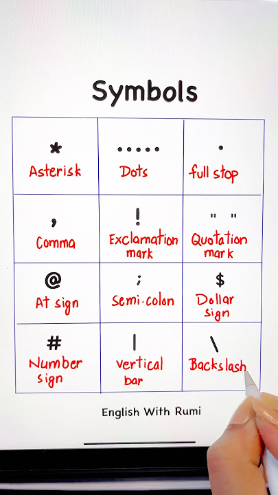 Download lagu Name of symbols โ
๐ฌ๐ง๐ฉ๐ปโ๐ซ #learnenglish #education #grammar #spokenenglish