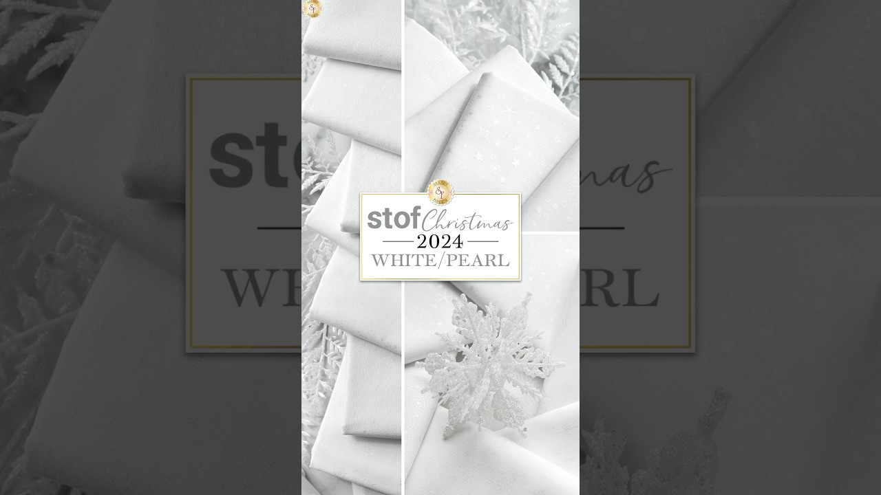 Shop these metallic and pearlized White/Pearl Stof Christmas 2024 fabrics! 