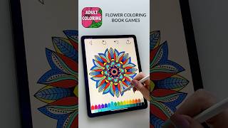 Coloring Book For Adults FLOWER COLORING PAGES MANDALA #coloringrelaxation #adultcoloring