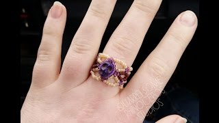 Lacy Beaded Ring Tutorial using Right Angle Weave