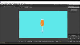 After Effects Tutorial - Glass filling Animation | Liquid Glass Filling Motion Graphics screenshot 3