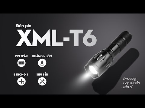 Video [CAO CẤP] Đèn pin Quân Đội Mỹ siêu sáng XML-T6 - youtube
