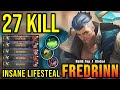 2x savage  3x maniac 27 kills fredrinn  revitalize be like  build top 1 global fredrinn  mlbb