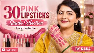 30 Shades Of Pink Lipsticks | Lipstick Collection | Rara