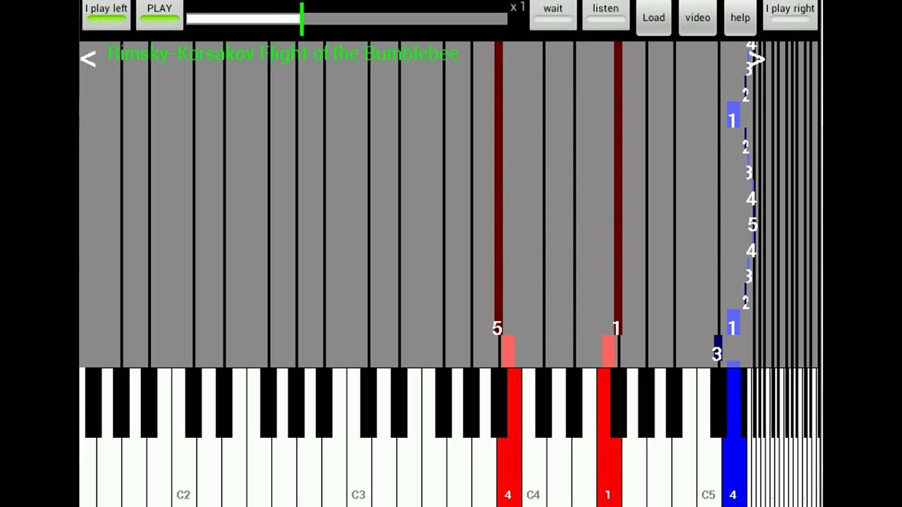 Rimsky - korsakoy Flight of the Bumblebee - you play left hand