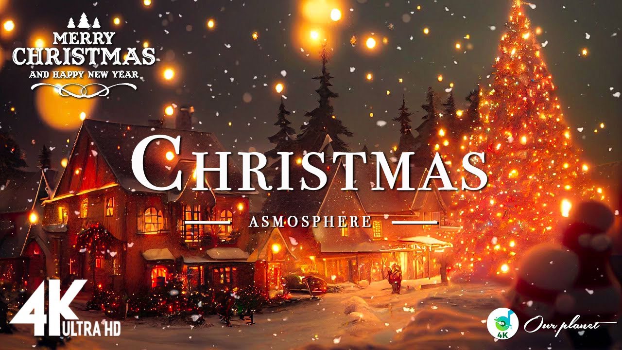 ⁣Christmas atmosphere 4k - Scenic Christmas Relaxation Film with Top Christmas Songs of All Time