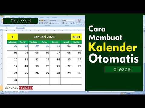 Cara Membuat Kalender Otomatis | Tutorial Excel - Bengkel Excel