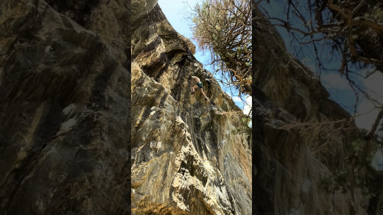 Flying Child (5.13b), Primo Wall, Clear Creek - V