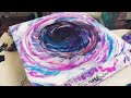 ‘Black Hole’ Graduated Dutch Pour With Depth, acrylic paint pour, abstract fluid art