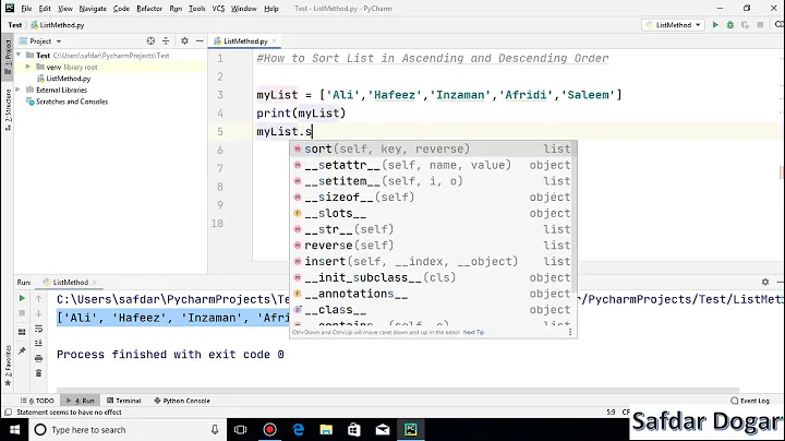 How to Sort List in Python | Sort List in Ascending Order | Sort List in Descending Order in Python