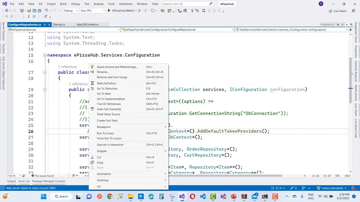 Fix: Services are not able to be constructed Microsoft.AspNetCore.Identity.ISecurityStampValidator