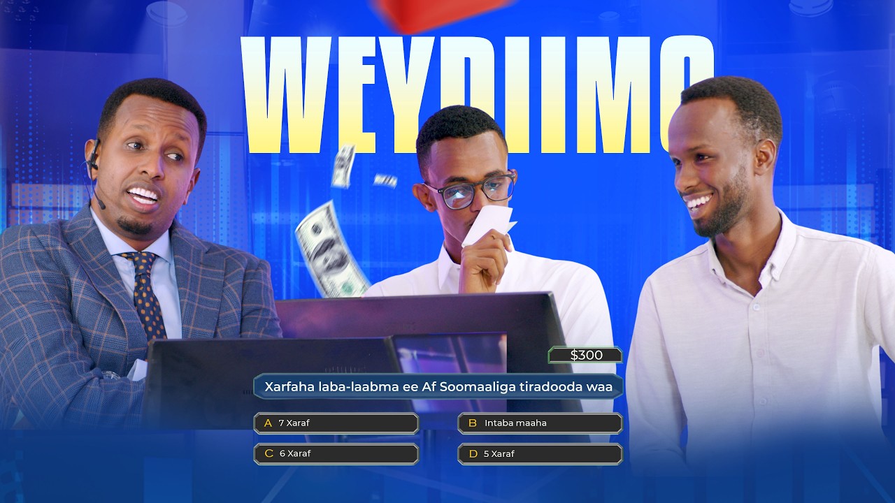 Weydiimo | Xarfaha laba-laabma ee Af Soomaaliga tiradooda waa | Xalqada 15aad