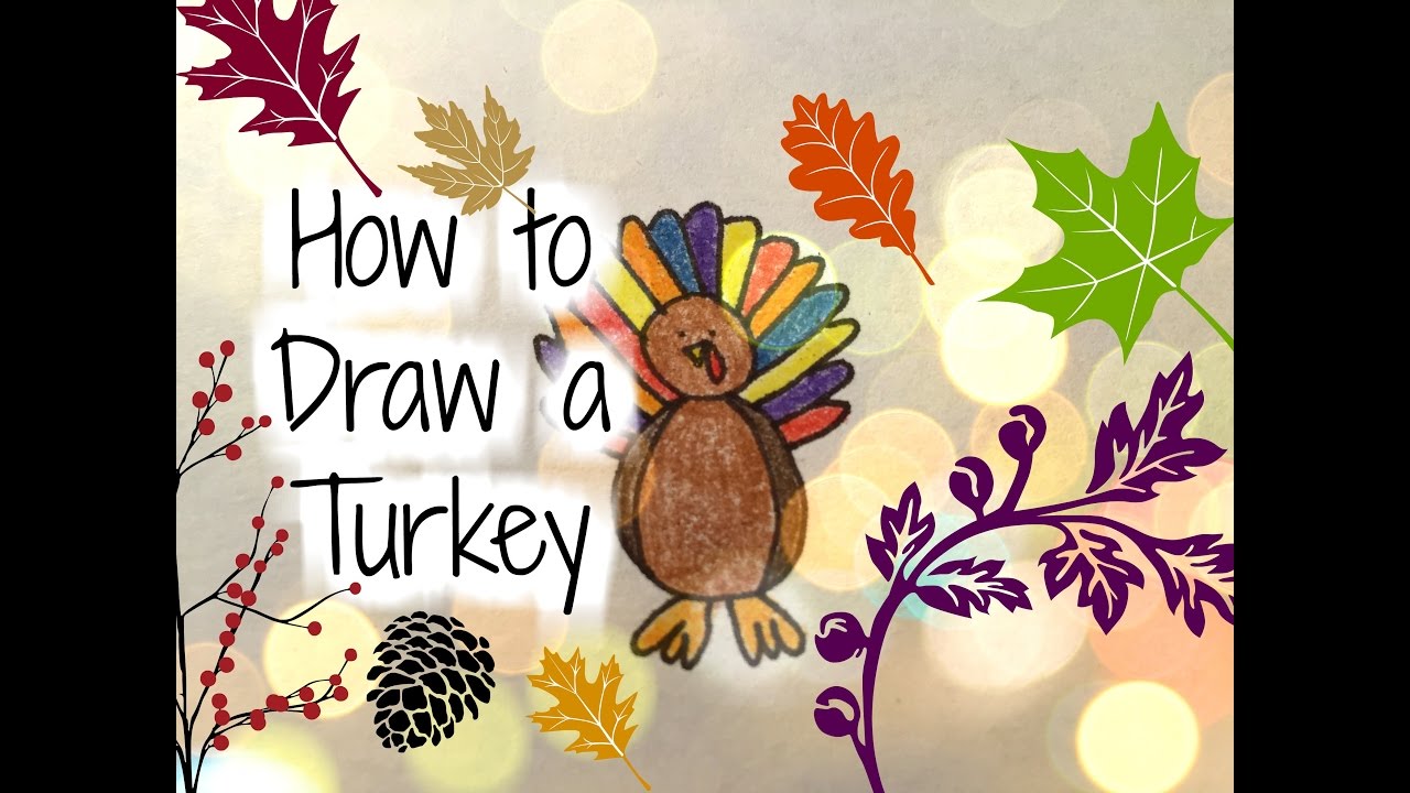 How to Draw a Turkey - Very Easy - For Kids - YouTube