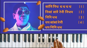 Kacha badam song piano tutorial with notations Kaise Bajaye | कच्चा बादाम बजाना सीखिए नोट्स के साथ