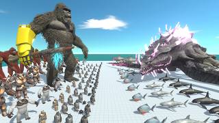 King Kong Upgraded or Titan X - Who Is the True Boss - Mutant Primates vs Aquatics