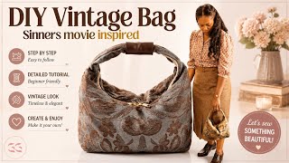 I Turned a Goodwill Pillow Cover Into a Vintage Handbag Inspired by Sinners Movie