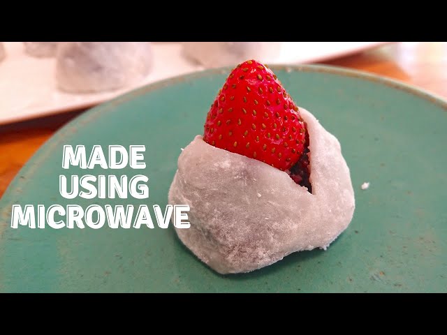 Strawberry Daifuku Mochi / Japanese Dessert Recipe 電子レンジで
