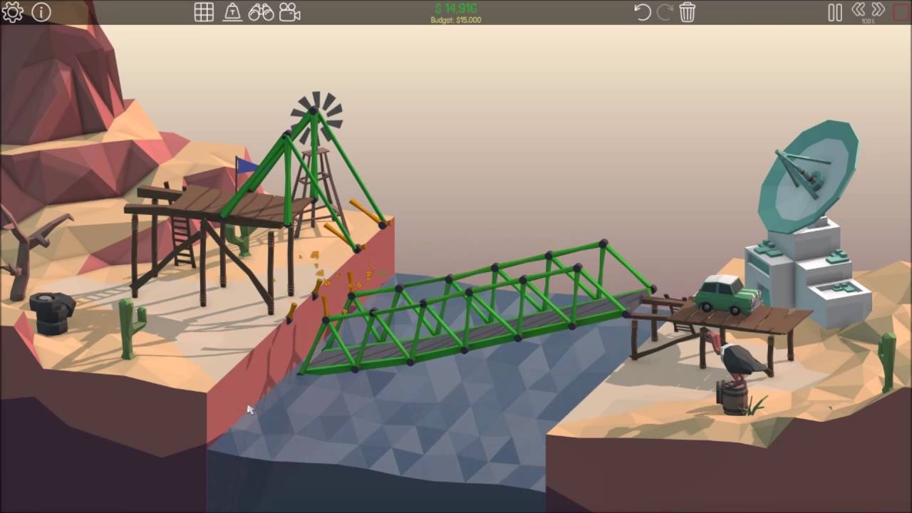 Poly Bridge Desert Winds 2 14 Movin On Up Youtube