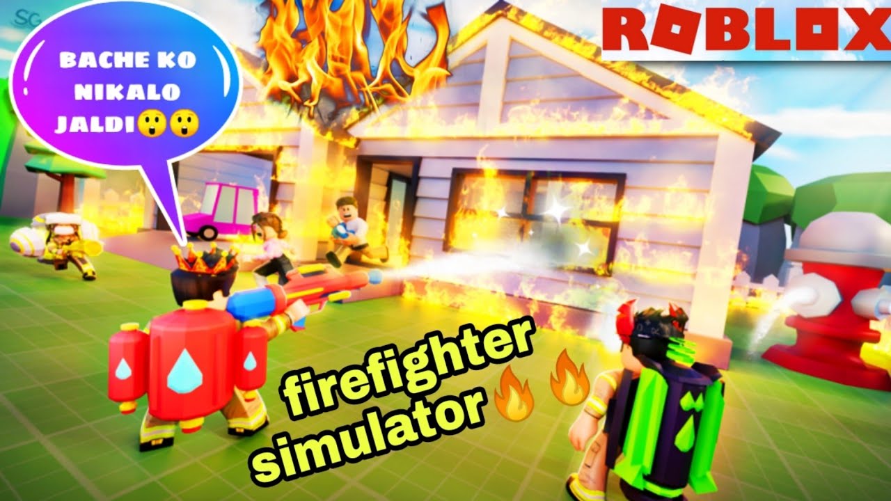 firefighter simulator roblox | roblox in hindi | roblox gameplay/
