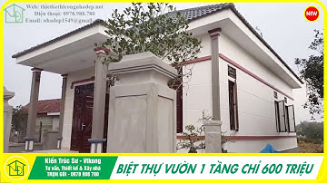 THỰC TẾ biệt thự vườn 1 tầng mái thái 3 phòng ngủ tại Nam Định giá 600 triệu