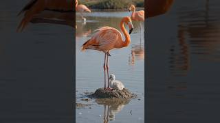 Why Are Flamingos Pink? 🦩#Shorts #Flamingo #AnimalFacts #NatureFacts #Wildlife #NextGenShorts