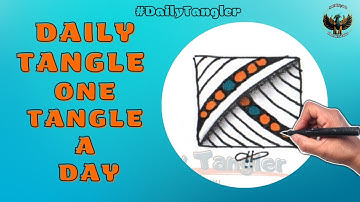 Daily Tangle -  Fragment E2   -  Pattern  Focus  | How to draw | #DailyTangler