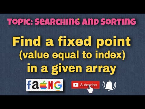 Find a Fixed Point (Value equal to index) in a given array | Love Babbar DSA Sheet | GFG