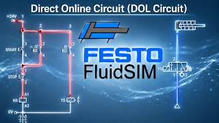 Direct Online Circuit (DOL) using Festo Fluidsim Software.