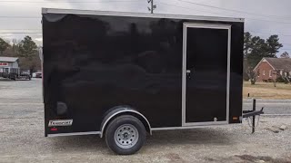 6x12 3K Black Haulmark Enclosed Trailer w/ Ramp Door