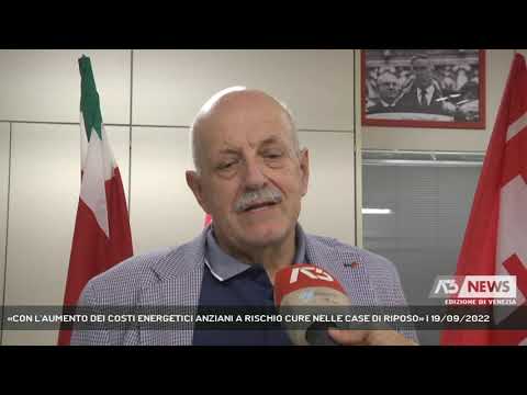 «CON L'AUMENTO DEI COSTI ENERGETICI ANZIANI A RISCHIO CURE NELLE CASE DI RIPOSO» | 19/09/2022