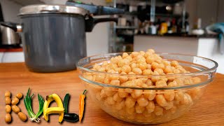 Chickpeas - Fast and Easy Cooking in Pressure Cooker - No Soak Method