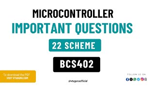 BCS402 Microcontrollers Important Questions 22 Scheme | VTU Guru
