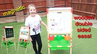 WOODEN MAGNETIC DOUBLE SIDED EASEL ARKMIIDO #GIFTED