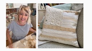 Christ & Crafting with Hiedi Scott - DIY Vintage Lace & Doilies Flag Pillow