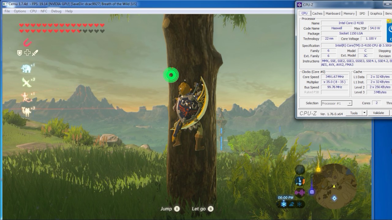 CEMU 1.7.4 Runs 30FPS for Legend of Zelda Breath of the Wild –